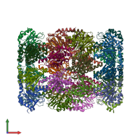 PDB entry 5tho coloured by chain, front view.