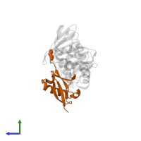 Ubiquitin-like protein ISG15 in PDB entry 5tl6, assembly 1, side view.