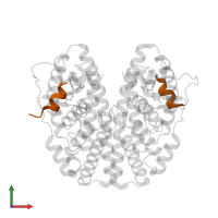 Nuclear receptor coactivator 2 in PDB entry 5tmu, assembly 1, front view.