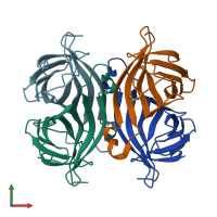PDB entry 5to2 coloured by chain, front view.