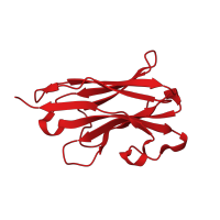 The deposited structure of PDB entry 5toj contains 3 copies of CATH domain 2.60.40.10 (Immunoglobulin-like) in Single-domain antibody F-VHH-4. Showing 1 copy in chain D.