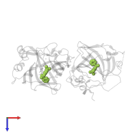 5-[(phenylsulfonyl)amino]-1,3,4-thiadiazole-2-sulfonamide in PDB entry 5tt8, assembly 2, top view.