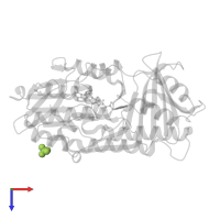 SULFATE ION in PDB entry 5tue, assembly 1, top view.