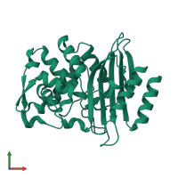 PDB entry 5twd coloured by chain, front view.