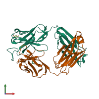 PDB entry 5ty6 coloured by chain, front view.