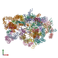 PDB entry 5tzs coloured by chain, front view.