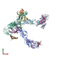 PDB entry 5u4w coloured by chain, front view.
