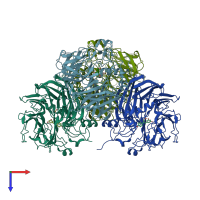 PDB entry 5u8z coloured by chain, top view.