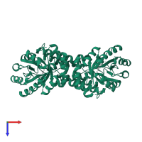 Fructose-bisphosphate aldolase in PDB entry 5ucn, assembly 1, top view.