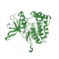 The deposited structure of PDB entry 5ut1 contains 1 copy of Pfam domain PF07714 (Protein tyrosine and serine/threonine kinase) in Tyrosine-protein kinase JAK2. Showing 1 copy in chain A.