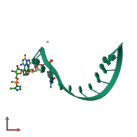 PDB entry 5v0k coloured by chain, front view.