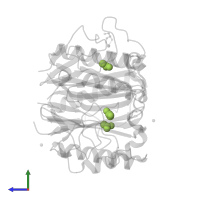 ACETIC ACID in PDB entry 5v4d, assembly 1, side view.