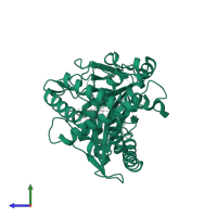 Cyclic GMP-AMP synthase in PDB entry 5vdq, assembly 1, side view.