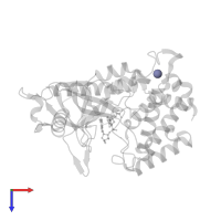 ZINC ION in PDB entry 5vdq, assembly 1, top view.