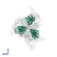 Endonuclease PI-SceI in PDB entry 5voz, assembly 1, side view.