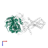 Fumarate reductase flavoprotein subunit in PDB entry 5vpn, assembly 1, top view.