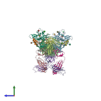 PDB entry 5w4l coloured by chain, side view.