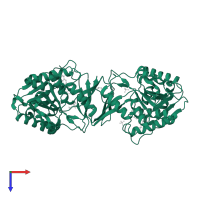 Ketohexokinase in PDB entry 5wbr, assembly 1, top view.