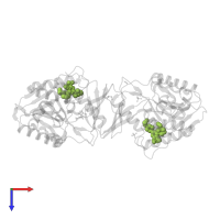 6-[4-(2-hydroxyethyl)piperazin-1-yl]-2-[(3S)-3-(hydroxymethyl)piperidin-1-yl]-4-(trifluoromethyl)pyridine-3-carbonitrile in PDB entry 5wbr, assembly 1, top view.