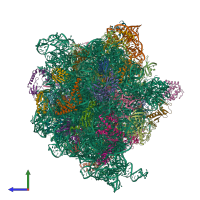 PDB entry 5we4 coloured by chain, side view.