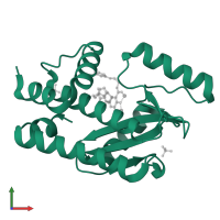 Polymerase acidic protein in PDB entry 5wg9, assembly 1, front view.