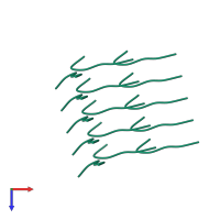 Homo 15-meric assembly 1 of PDB entry 5whn coloured by chemically distinct molecules, top view.