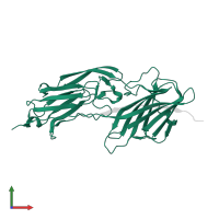 Serine-aspartate repeat-containing protein E in PDB entry 5wtb, assembly 1, front view.