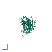 Serine-aspartate repeat-containing protein E in PDB entry 5wtb, assembly 1, side view.