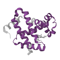 The deposited structure of PDB entry 5x2s contains 6 copies of Pfam domain PF00042 (Globin) in Hemoglobin subunit beta. Showing 1 copy in chain J.