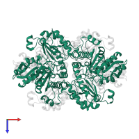 L-methionine gamma-lyase in PDB entry 5x30, assembly 1, top view.