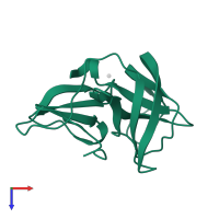 Protease 2A in PDB entry 5x45, assembly 1, top view.