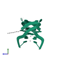 DNA (5'-D(*GP*CP*AP*CP*GP*CP*GP*C)-3') in PDB entry 5xjz, assembly 1, side view.