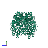 glycine hydroxymethyltransferase in PDB entry 5xmq, assembly 1, side view.