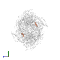 HEME C in PDB entry 5xte, assembly 1, side view.