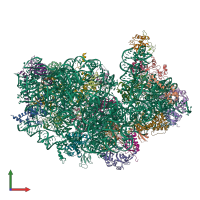 PDB entry 5xxu coloured by chain, front view.