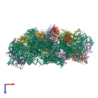 PDB entry 5xxu coloured by chain, top view.