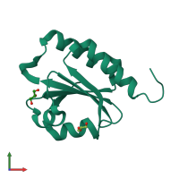 PDB entry 5y4t coloured by chain, front view.