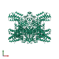 Ribose 1,5-bisphosphate isomerase in PDB entry 5yfu, assembly 1, front view.