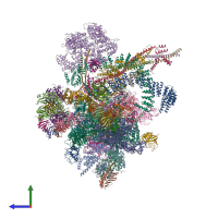 PDB entry 5yzg coloured by chain, side view.
