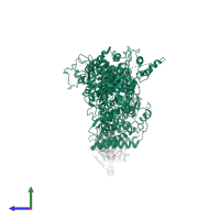 Endoribonuclease Dicer in PDB entry 5zam, assembly 1, side view.