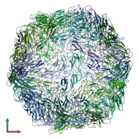 PDB entry 5zbo coloured by chain, front view.