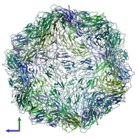 PDB entry 5zbo coloured by chain, side view.