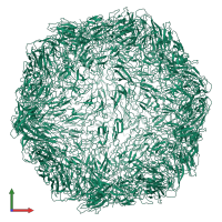 Capsid protein in PDB entry 5zbo, assembly 1, front view.