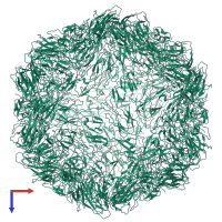 Capsid protein in PDB entry 5zbo, assembly 1, top view.