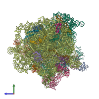 PDB entry 5zep coloured by chain, side view.