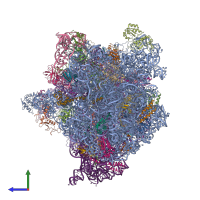 PDB entry 5zlu coloured by chain, side view.