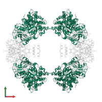 Trifunctional enzyme subunit alpha, mitochondrial in PDB entry 5zrv, assembly 1, front view.