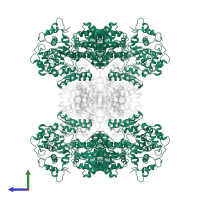 Trifunctional enzyme subunit alpha, mitochondrial in PDB entry 5zrv, assembly 1, side view.
