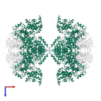 Trifunctional enzyme subunit alpha, mitochondrial in PDB entry 5zrv, assembly 1, top view.