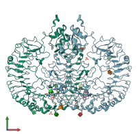 PDB entry 5zsi coloured by chain, front view.